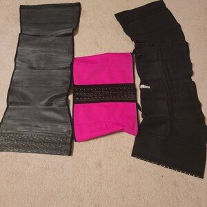 Set 3 waist trainers slimming body suit xl